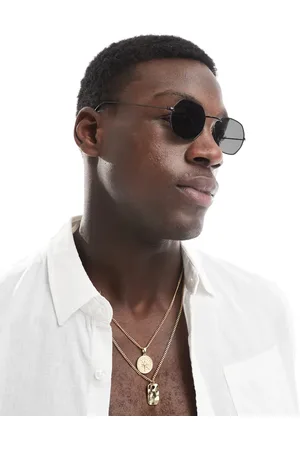 ASOS Angled sunglasses in metal with smoke lens
