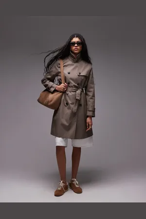Tommy Hilfiger Water repellent slim trench coat in khaki