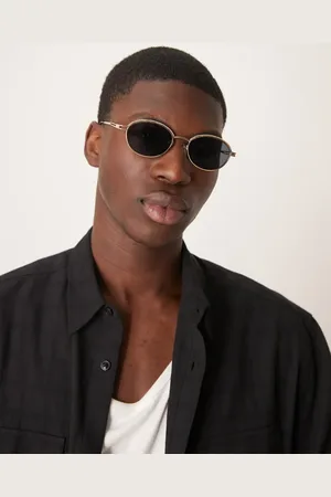 ASOS Round metal sunglasses with frame with smoke lens
