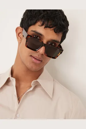ASOS Square sunglasses with bevel frame in tortoise shell