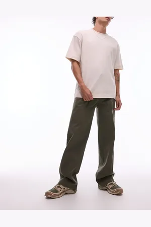 Dickies Unionville pleated wide leg work trousers in khaki