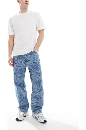 Bershka Baggy jacquard jean in