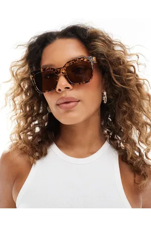 Pieces® Rectangle sunglasses in tortoise shell