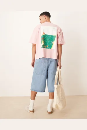 ASOS Boxy oversized t-shirt with dropped shoulder and sports graphic in