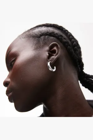 SEOL + GOLD Sterling puffy half hoop stud earrings
