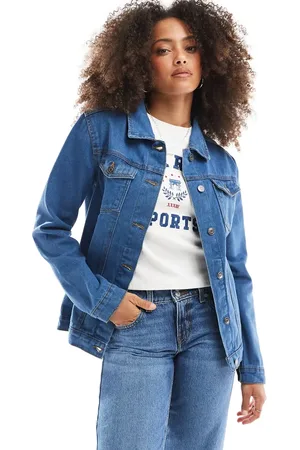 Brave Soul Oversized denim jacket in mid