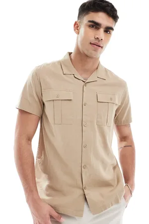 Brave Soul Short sleeve shirt in stone