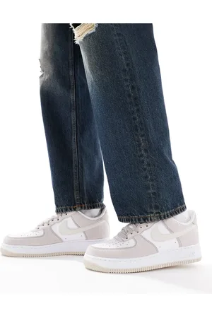 Nike Air Force 1 premium trainers in white and cream