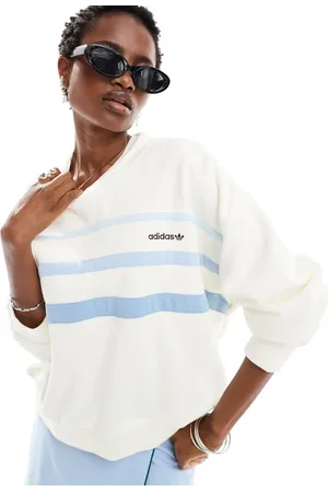adidas 80s sweatshirt in blue/off