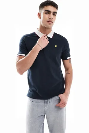 Lyle & Scott Half tipped polo shirt in dark