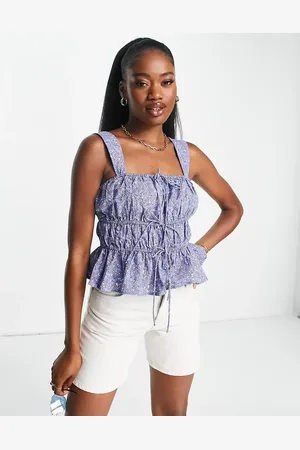 Urban Revivo Ruched cami top in floral print