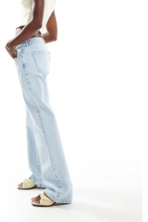 ASOS Super low straight leg jean in bleach