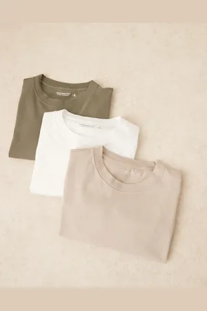 Abercrombie & Fitch Essential 3 pack t-shirt in white