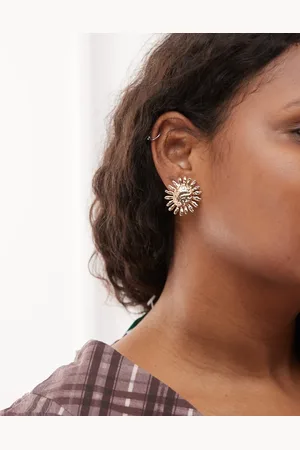 petit moments Sol large sun stud earrings in