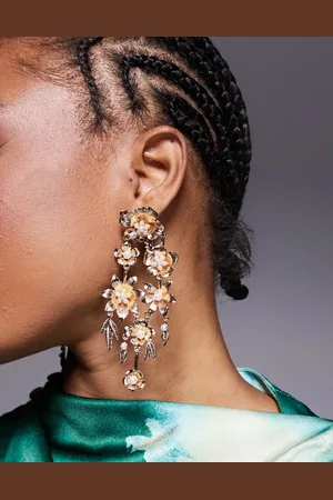 Aldo Geemmaa statement flower drop earrings in
