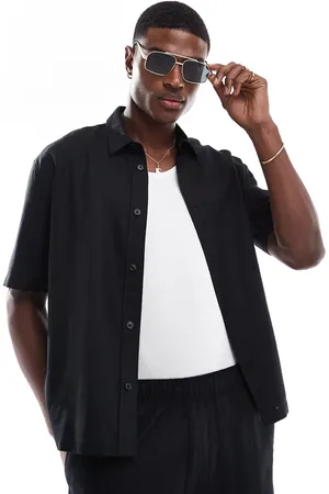 Bershka Linen rich co-ord shirt in