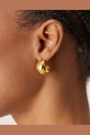 ASOS Waterproof stainless steel earrings with bubble hoop detail in tone