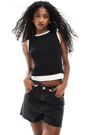 ASOS Double layer detail monochrome tank in