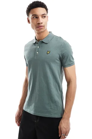Lyle & Scott Ss polo shirts slub polo shirt in x583 green mercurial