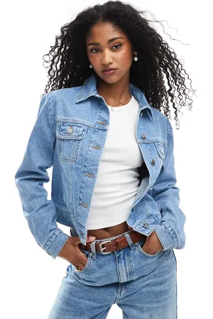 Miss Selfridge Denim western jacket with puff sleeve