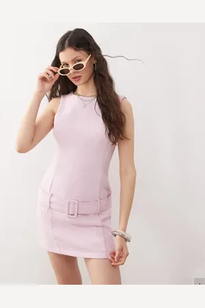 Miss Selfridge Boucle mini dress with belt in