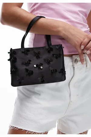 MANGO Embelished floral detail bag in