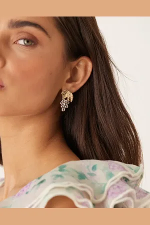 ASOS Earrings in grape design in tone