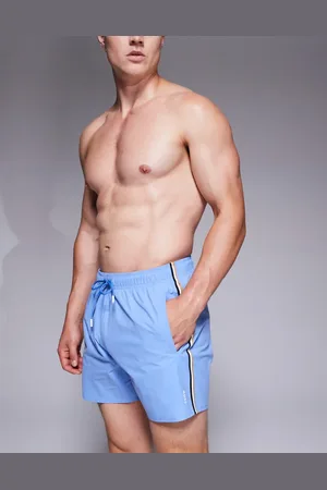 HUGO BOSS BOSS Iconic side stripe logo swim shorts in mid