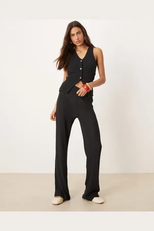 ASOS Co-ord semi sheer knit wide leg trouser in