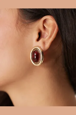 ASOS Stud earrings with stone set design in tone