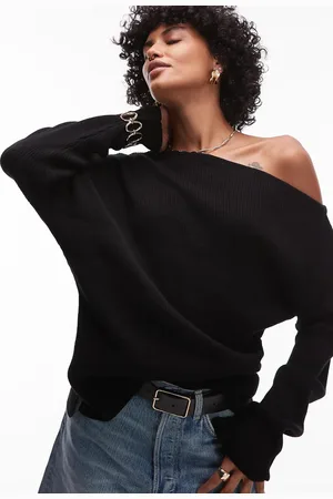 Topshop Off the shoulder knitted top in