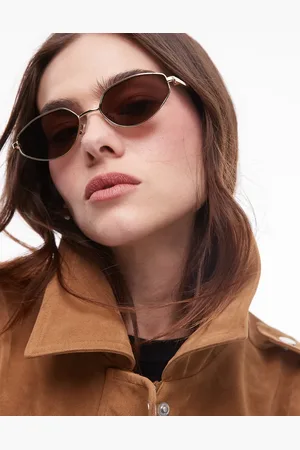 Topshop Lanzarote metal angular sunglasses in