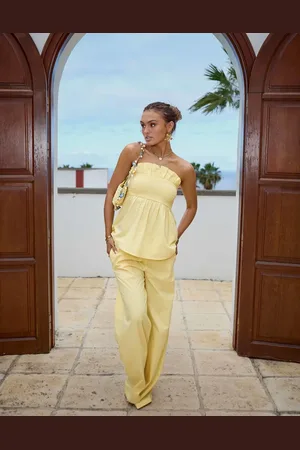 South Beach X Misha Grimes loose fit beach trouser co-ord in