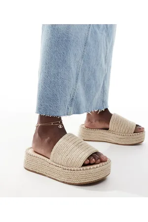 ASOS Jordyn flatform espadrille sandals in natural