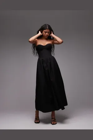 HEIRESS BEVERLY HILLS Bandeau corset detail maxi dress in