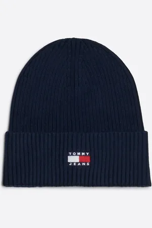 Tommy Hilfiger Heritage badge rib-knit beanie in navy