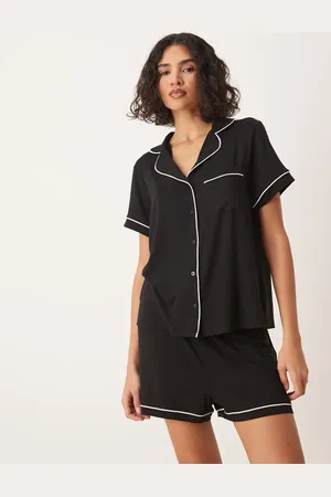 ASOS Super soft short sleeve shirt and short pyjama set in