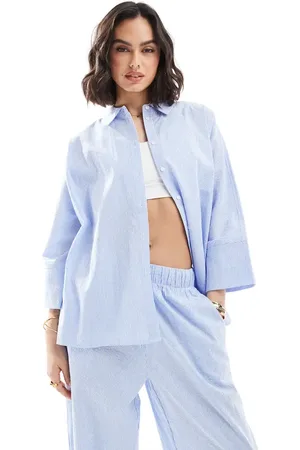 ONLY 3/4 sleeve shirt co-ord in stripes