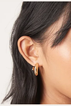 ASOS Hoop earrings in curly design in tone