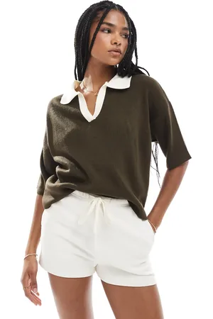 ASOS Compact knitted polo top in