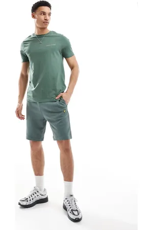 Lyle & Scott Mid bottoms sweat short in x583 green mercurial