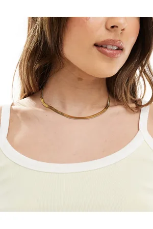 ASOS Waterproof stainless steel necklace with snake chain detail in tone