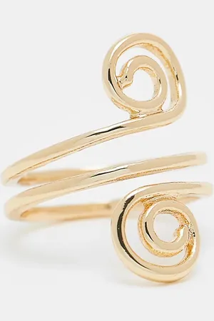 ASOS Ring with double swirl detail in tone