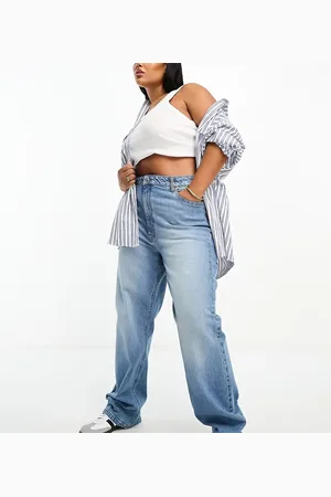 ASOS Curve comfort stretch straight leg jean in mid