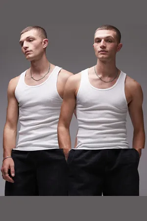 AllSaints 2-pack ribbed vests in
