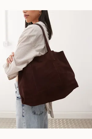 Barneys Originals Suede tote bag in chocolate
