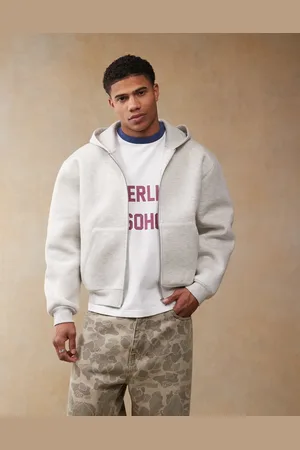 ASOS Oversized boxy heavyweight scuba zip through hoodie in marl
