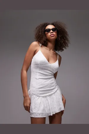 Emory Park Lace tie shoulder cami mini dress in