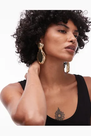 & OTHER STORIES Large chunky textured drop pendant earrings in