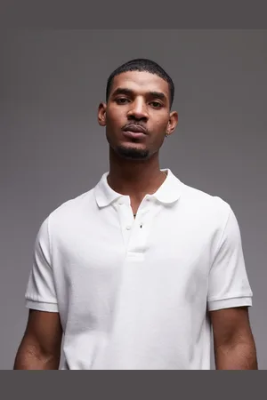 MANGO Jersey revere collar polo in